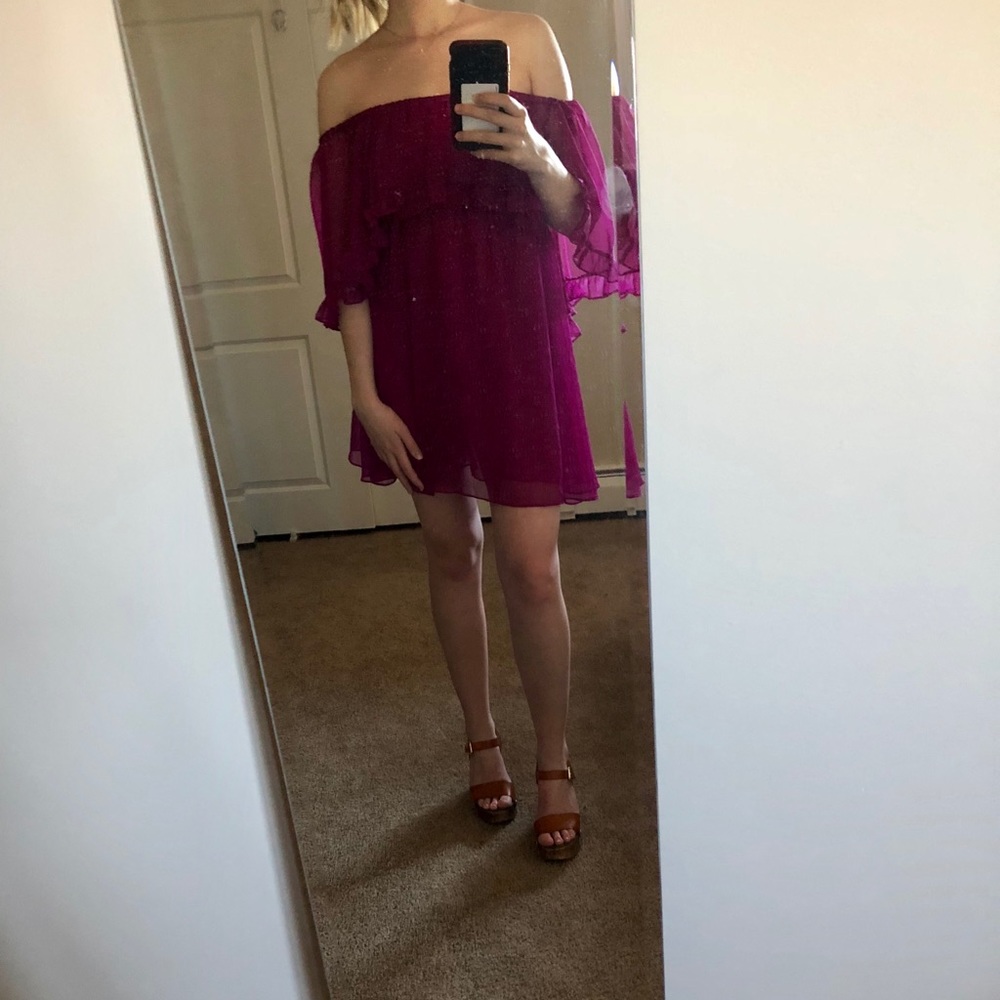 Free people off the shoulder ruffle dress